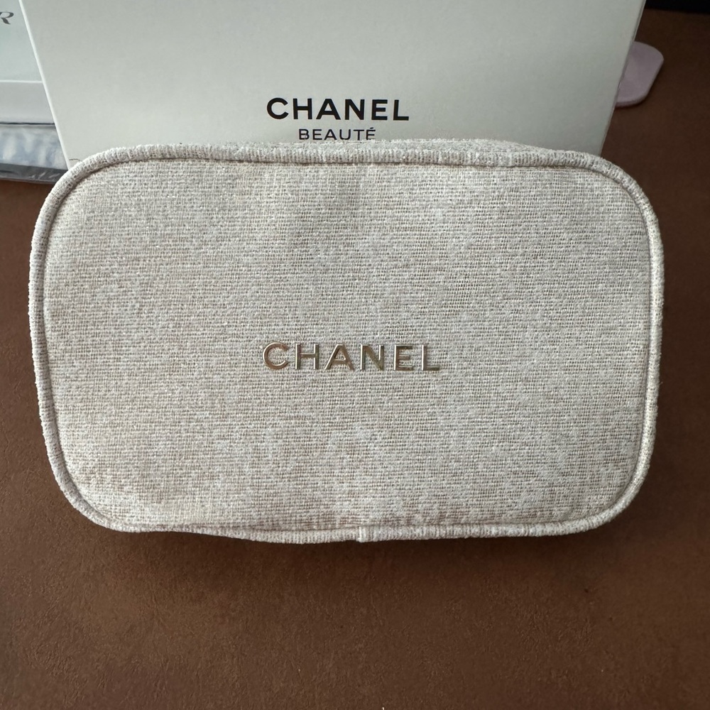 Chanel Shiny Beige Cosmetic Pouch